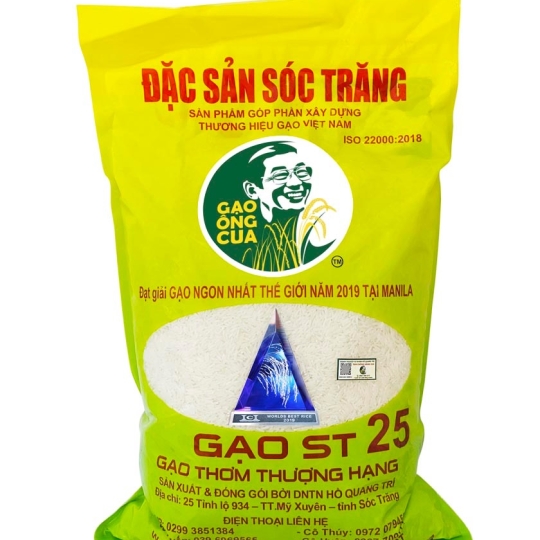 Gạo ST25 bao 5 kí xuất khẩu 